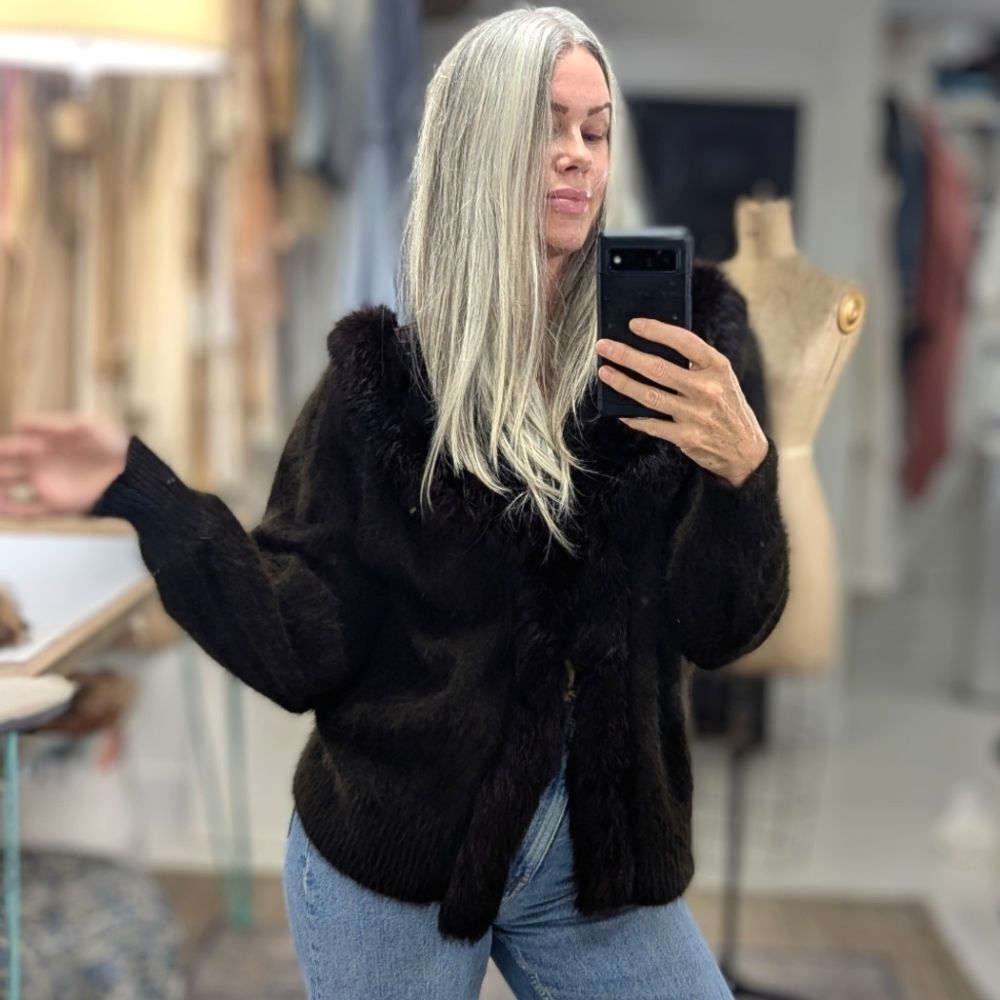 Vintage Angora Cardigan